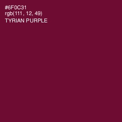 #6F0C31 - Tyrian Purple Color Image